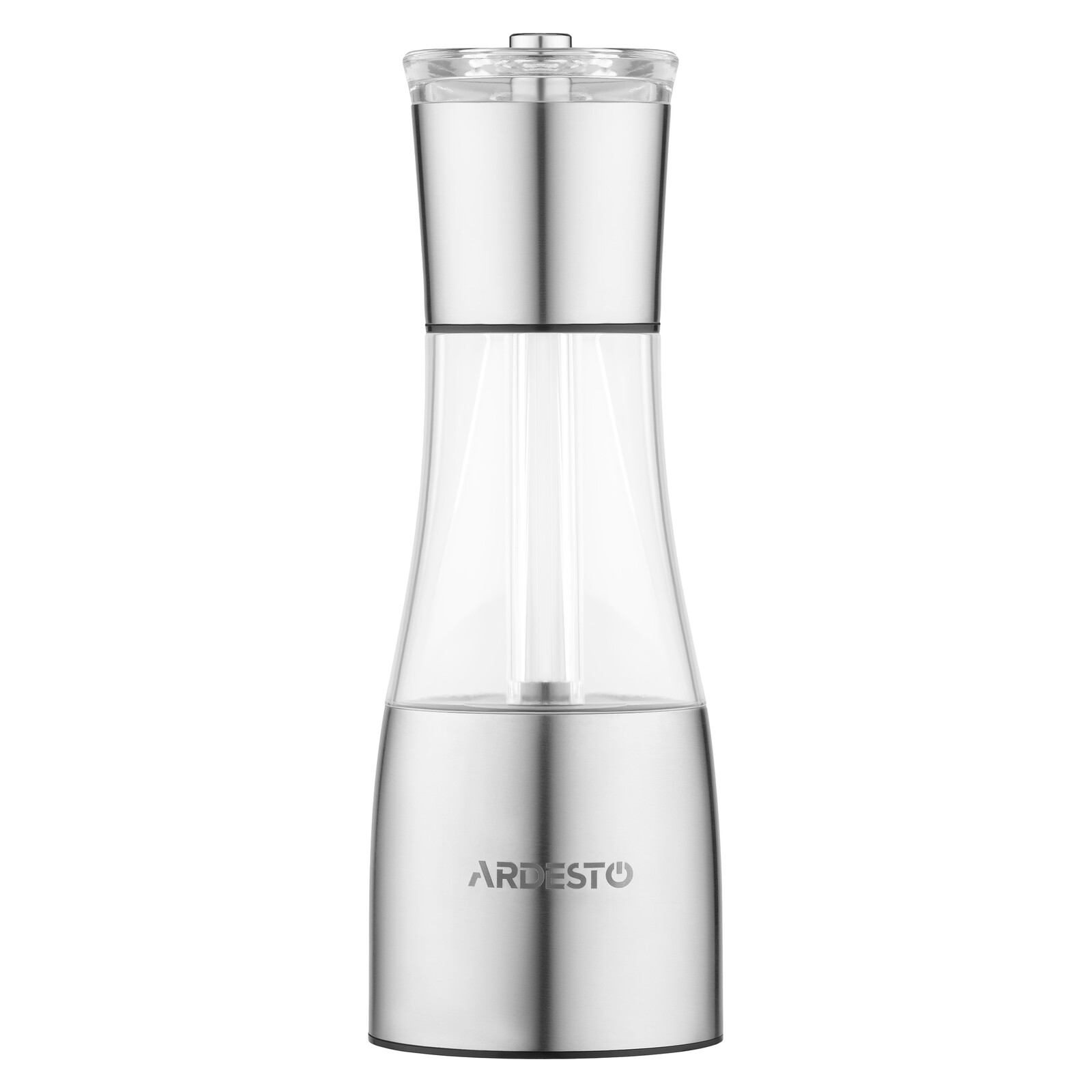 Salt and Pepper Mill 2 in 1 ARDESTO AR1419SS Gemini, 140 ml, Acrylic, Stainless Steel, Transparent