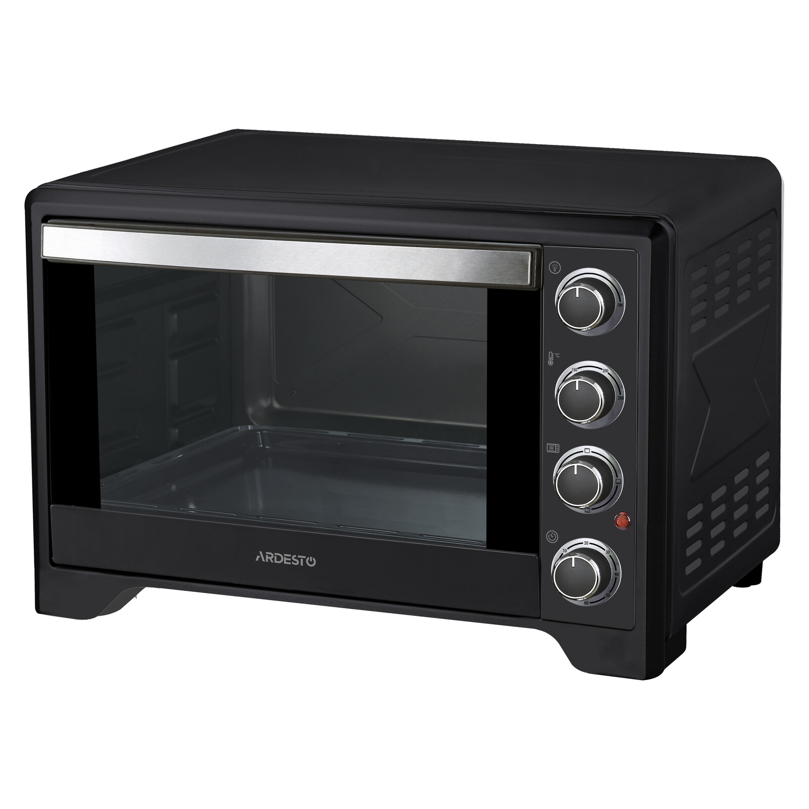 Electric Oven ARDESTO MO-T60ABL, 60 L, 2200W, Mechanical Control, Convection, Double Glass, Black
