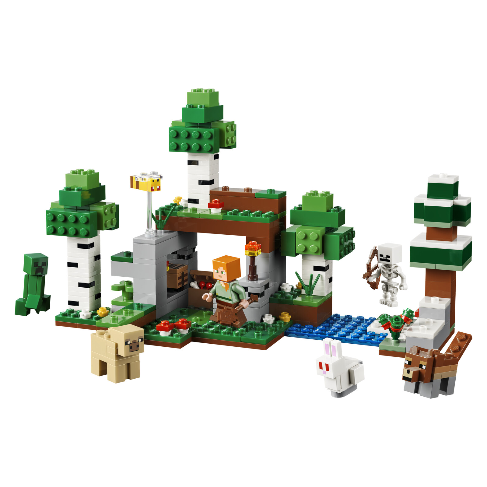 კონსტრუქტორი ლეგო LEGO Minecraft 21593 First Night Adventure, 301 დეტალი, 8+