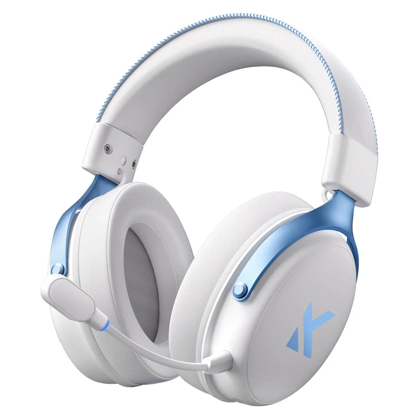 Headset MCHOSE V9 Pro HW-V9-3 Wireless Gaming Headset, 2.4GHz/BT/Type-C, 7.1, 53mm, 2000mAh, Sky White