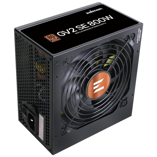 კვების ბლოკი Zalman PSU GV2SE (800W) 88%, 80+ Bronze, 120мм, 1xMB 24pin(20+4), 1xCPU(4+4 pin + 8pin), 4xMolex, 8xSATA, 4xPCIe 8pin(6+2)