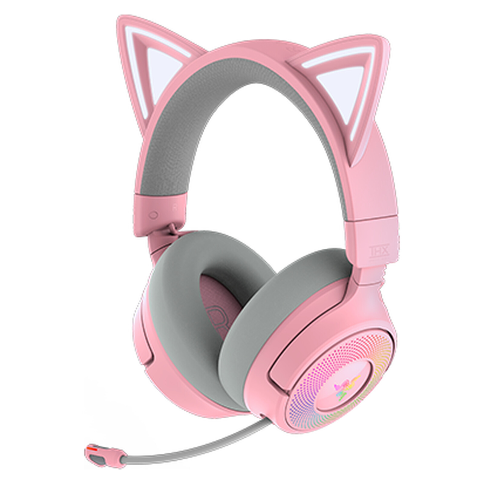 ყურსასმენი Razer Kraken Kitty V3 Pro RZ04-05170200-R3M1, Wireless 2.4GHz/Bluetooth/USB, Chroma RGB, Quartz