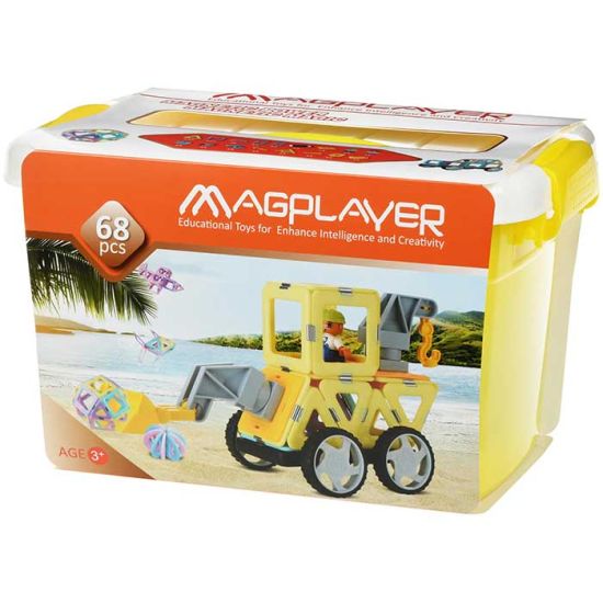 Building set Magplayer Designer magnetic box set 68 e. MPT2-68