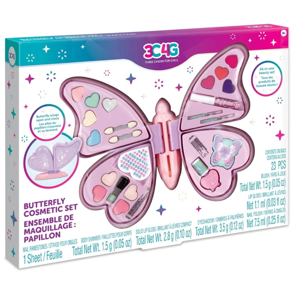 Children's cosmetics set Make It Real 10058MR 3C4G, Butterfly