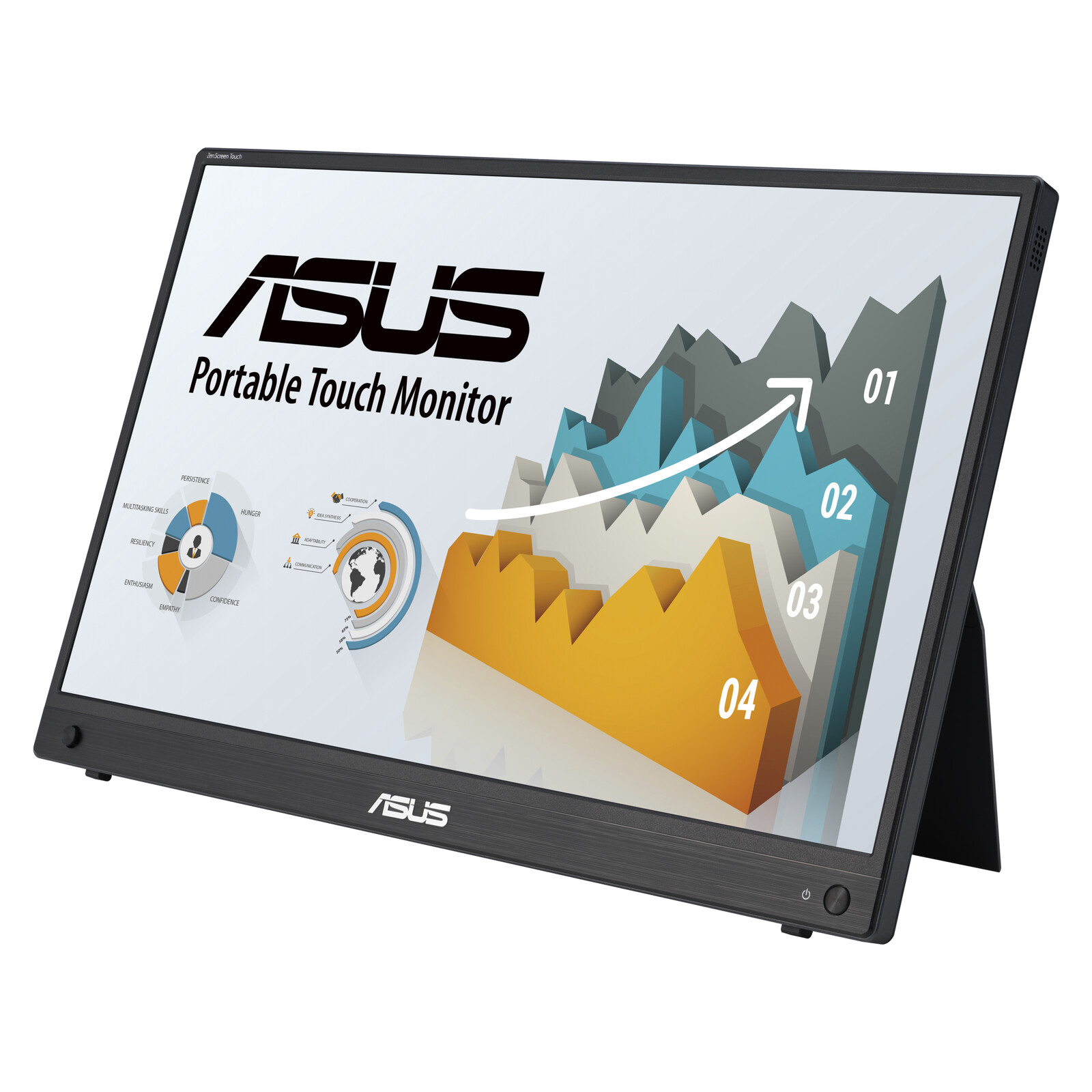 მონიტორი Asus ZenScreen Touch MB16AHT 90LM0890-B01170, 15.6" FHD IPS Touch, 2x USB-C, Mini HDMI