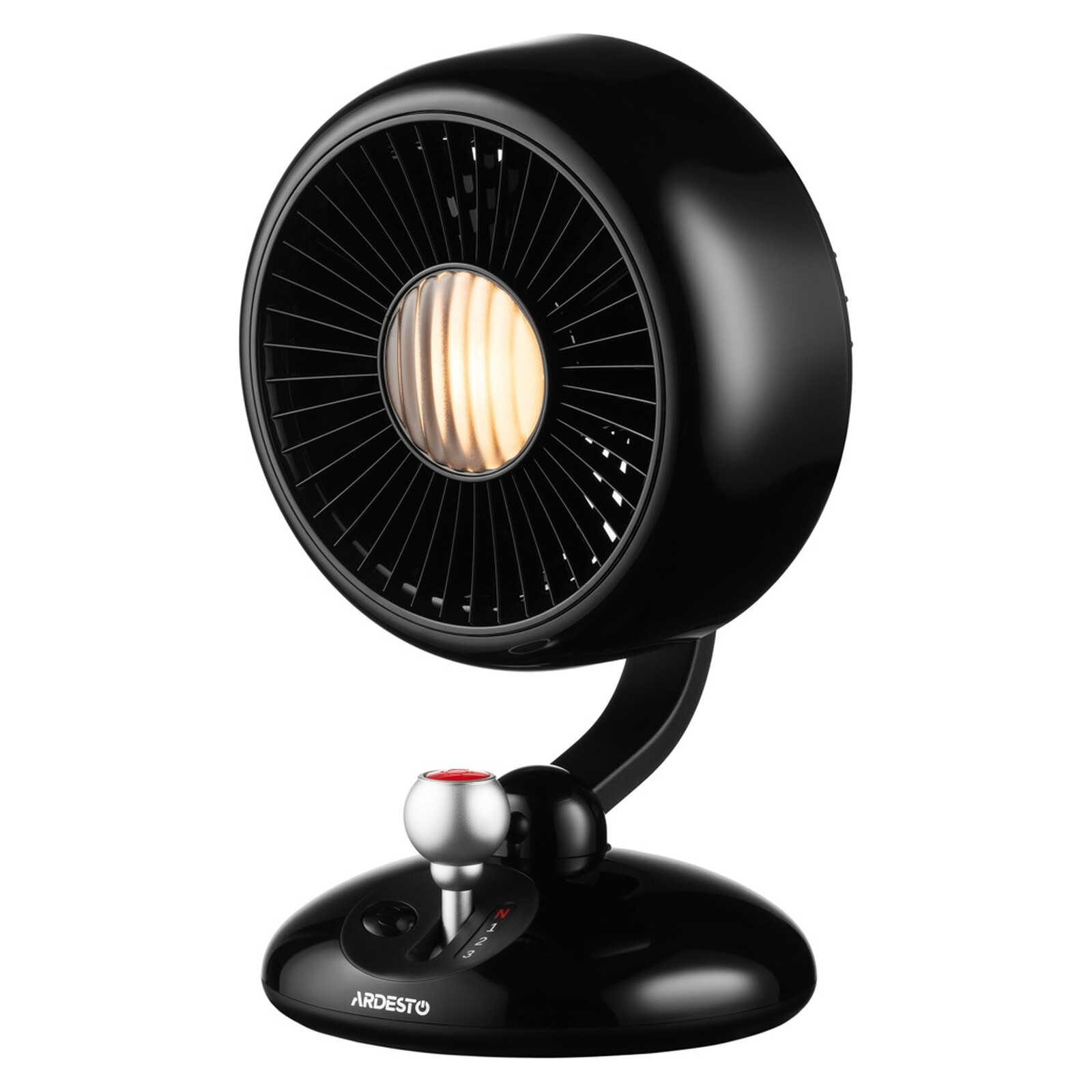 Fan ARDESTO AviaFan FT-F3600BL, Desktop, 12 cm, Rechargeable, Backlight, USB-C, Black
