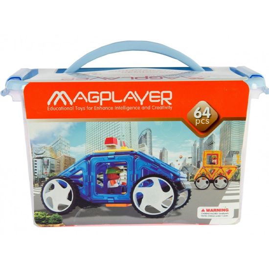 Building set Magplayer Designer magnetic set 64 e. MPT-64