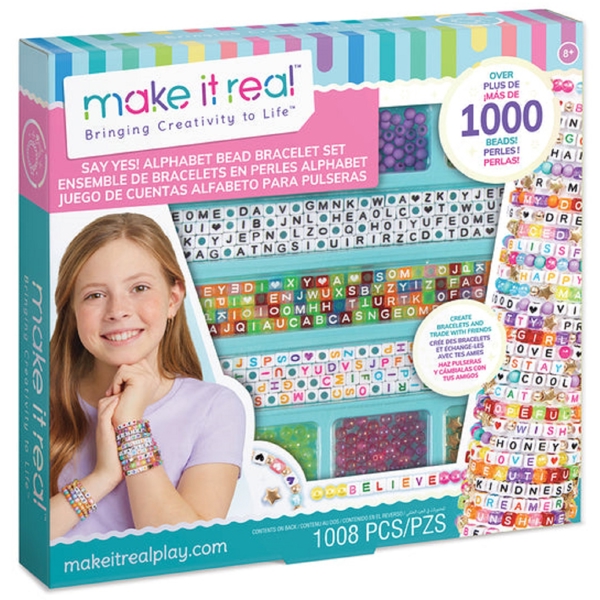 Bracelet Making Kit Make It Real 1742MR, Alphabet Bead Bracelet Set