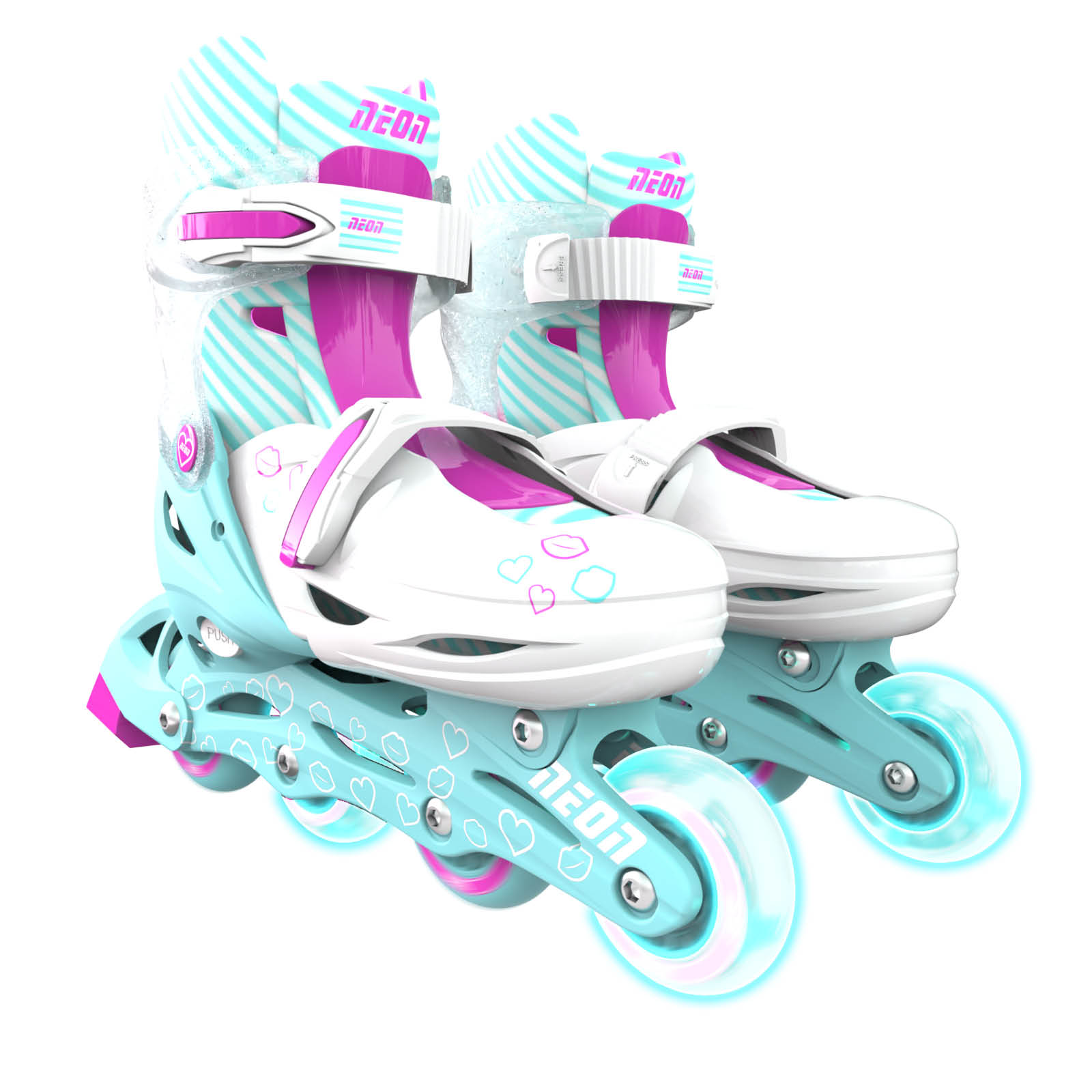 როლიკები NEON INLINE SKATES (SIZE 3-6) - NT08 (Teal Pink)