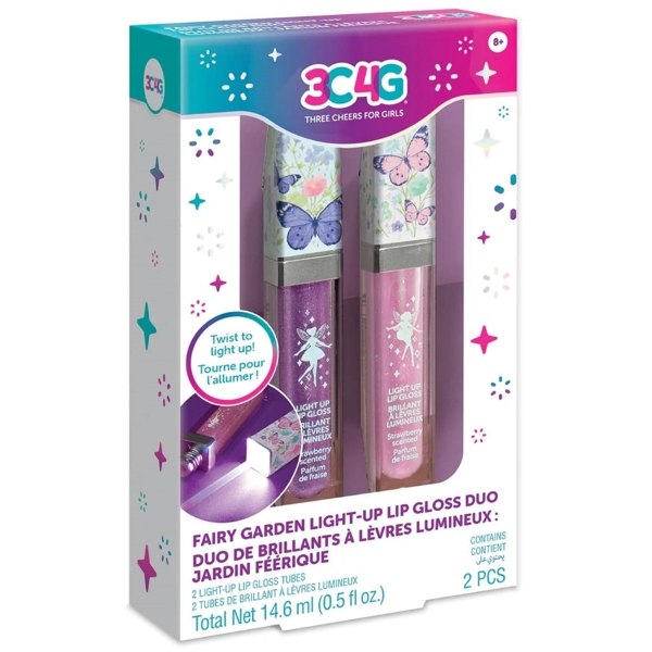 Lip Gloss Set Make It Real 10059MR 3C4G, Fairy Light-Up Lip Gloss