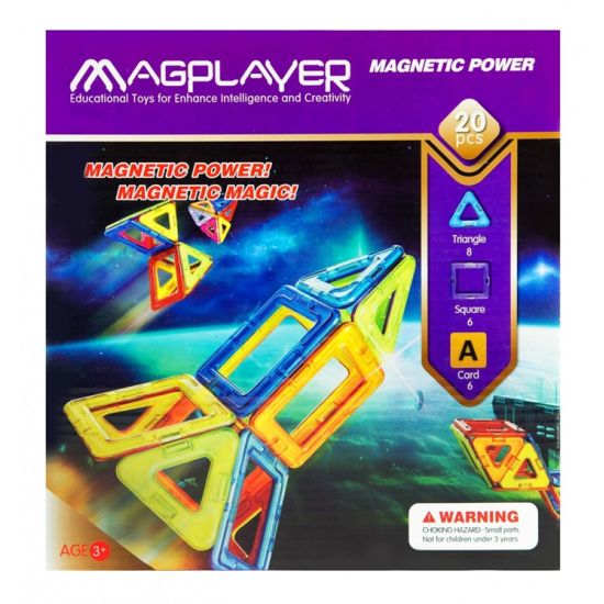 Building set Magplayer Designer magnetic set 20 e. MPA-20