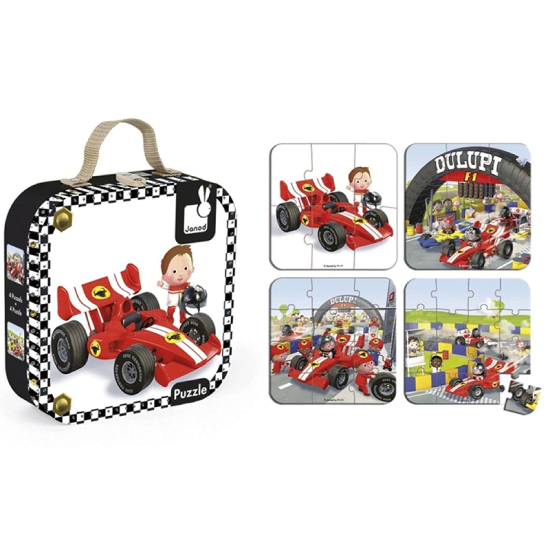 ფაზლი Janod Set of 4 puzzles Car Gabina Formula 1 J02884