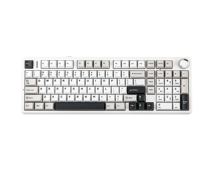 კლავიატურა: AULA F99 PRO Tri-Mode RGB Mechanical Keyboard Grey/White/Dark Grey (Star Vector Switch)