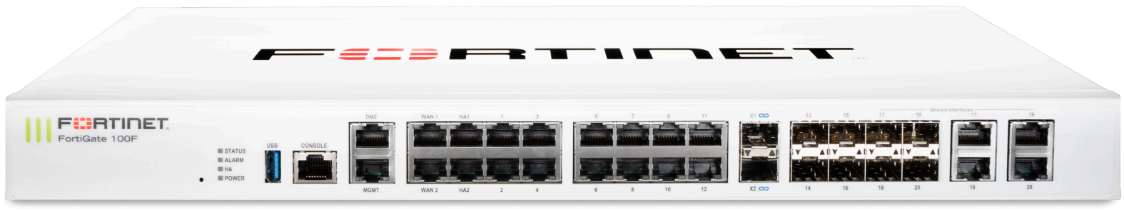 ქსელური უსაფრთხოების მოწყობილობა Fortinet FortiGate-100F RJ45