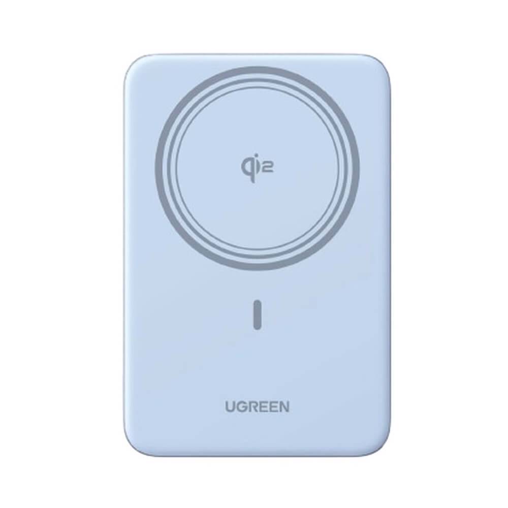პორტატული დამტენი UGREEN PB580 (65840B), 5000mAh, Type-C, Magnetic Wireless Power Bank, Light Blue
