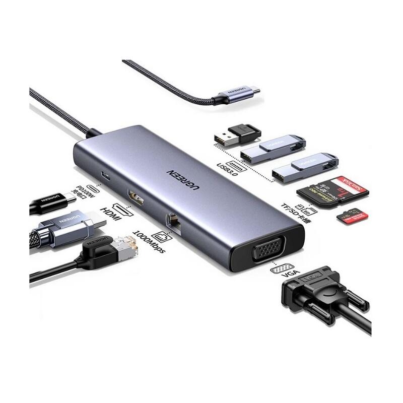 USB ჰაბი UGREEN CM498 Dark/15531 — ფოტო 1