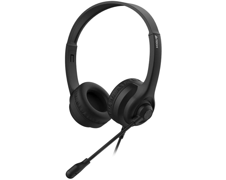 ყურსასმენი: A4Tech HU-8 USB Stereo Headset With Mic Black