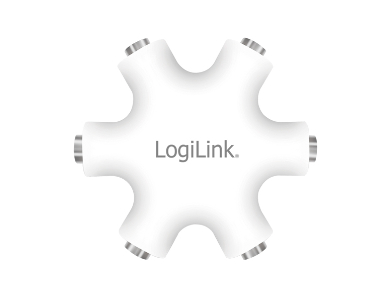 ადაპტერი Logilink CA1088 Audio Adapter 3.5 mm 3-პინიანი 5 × 3.5 mm 3-პინიანი