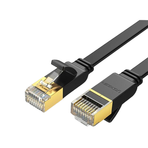 კაბელი UGREEN Cat 7 U/FTP Lan Cable Flat Design 3m Black/11262