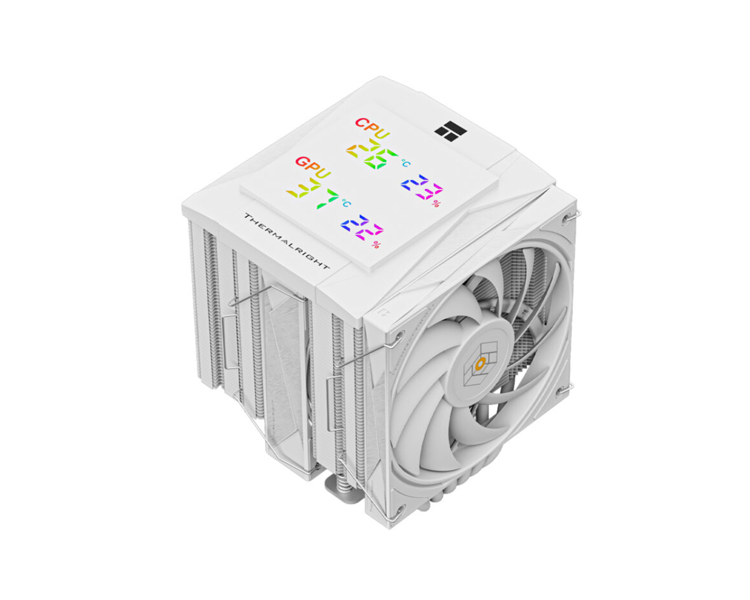 ქულერი: THERMALRIGHT Royal Knight 120 Digital WHITE CPU Universal Cooler