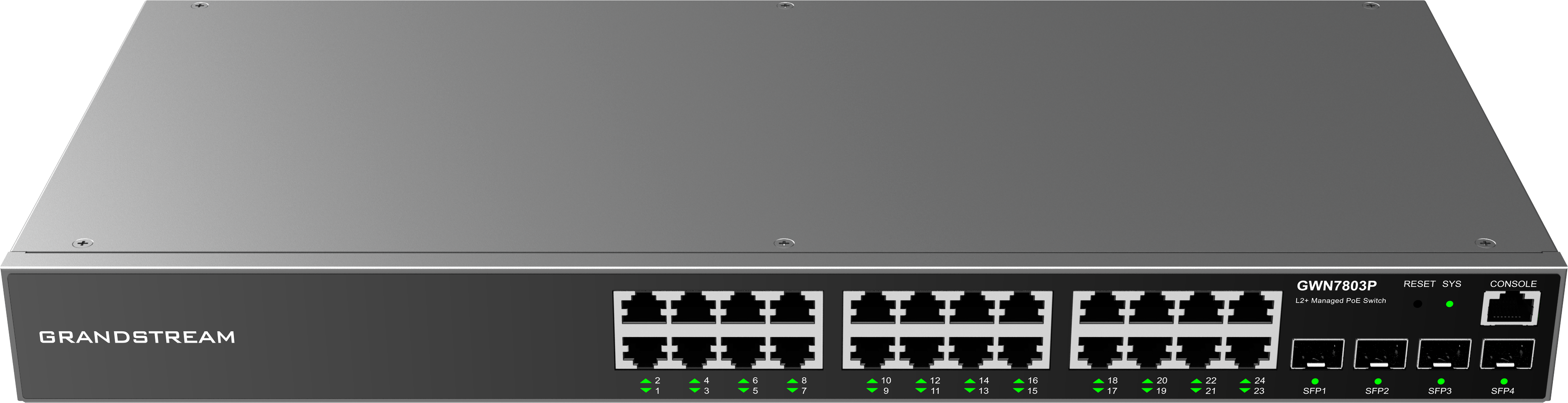 ქსელური კომუტატორი Grandstream GWN7803P 370W PoE