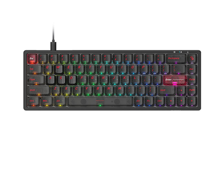 კლავიატურა: A4Tech Bloody MS68 RGB MS Magnetic Switch Gaming Keyboard Stellar Black