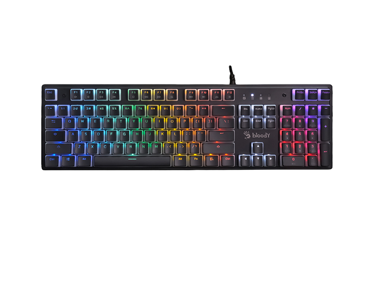კლავიატურა: A4Tech Bloody S520N Mechanical BLMS Brown Switch RGB Gaming Keyboard Pudding Black