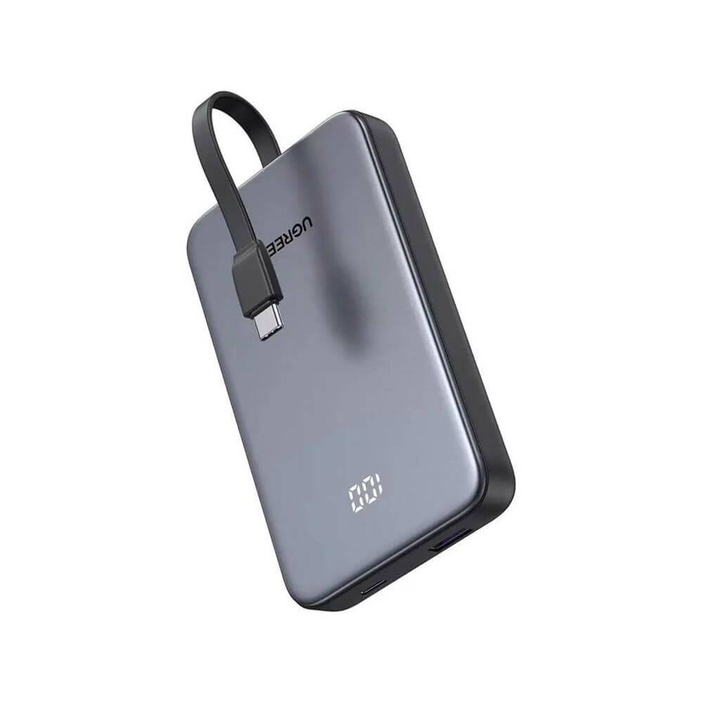 პორტატული დამტენი UGREEN PB526 (75161B) 10000mAh 20W Power Bank with Built-in Cable