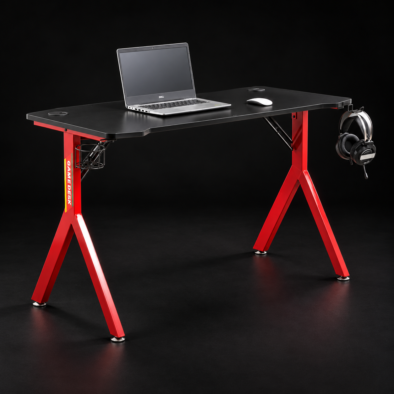 Gaming მაგიდა ALLX TE-Y18, Gaming Desk, Red/Black