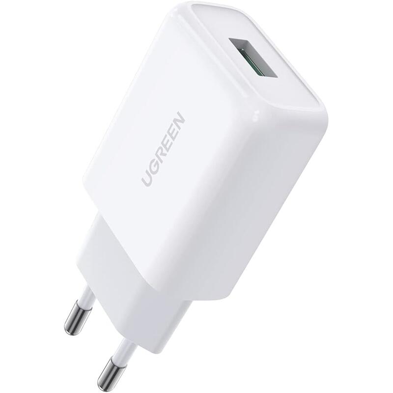 დამტენი UGREEN QC3.0 USB Fast Charger EU White/10133 — ფოტო 1
