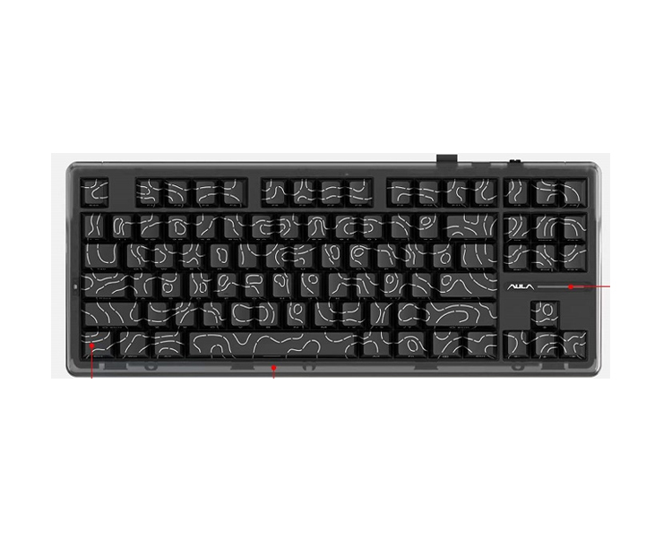 კლავიატურა: AULA F87 PRO RGB Mechanical Gaming Keyboard Black Gradient (Kayhua Intelligent Switch)
