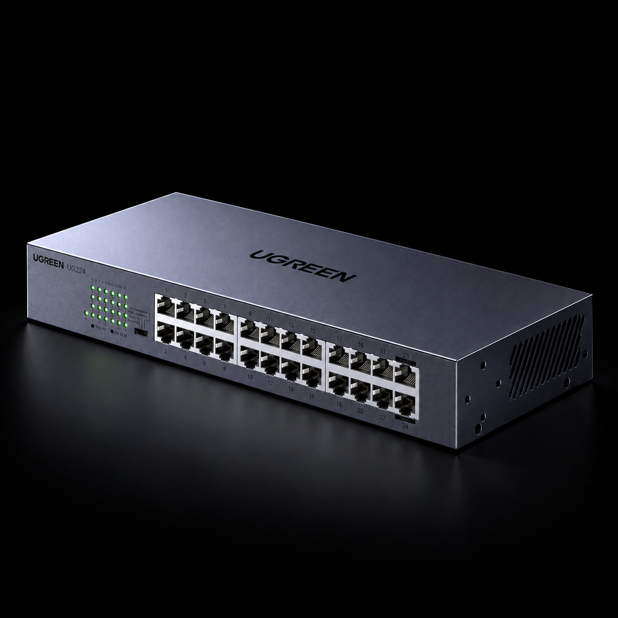 სვიჩი UGREEN CM740 (35374EU), 24-Port Gigabit, Switch, Grey