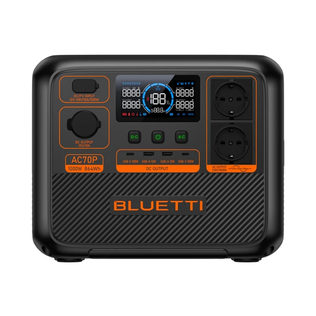 პორტატიული ელექტროსადგური Bluetti AC70P 1000W 864Wh