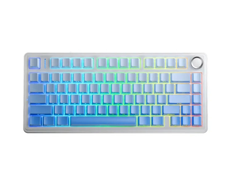 კლავიატურა: AULA F75 Pro RGB Mechanical Keyboard Glacier White/Gradient Blue