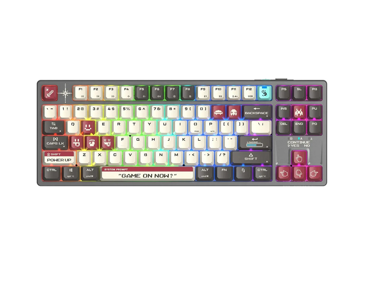 კლავიატურა: A4Tech Bloody WS87 Dual-Core Wireless Mechanical Keyboard Pixels Red